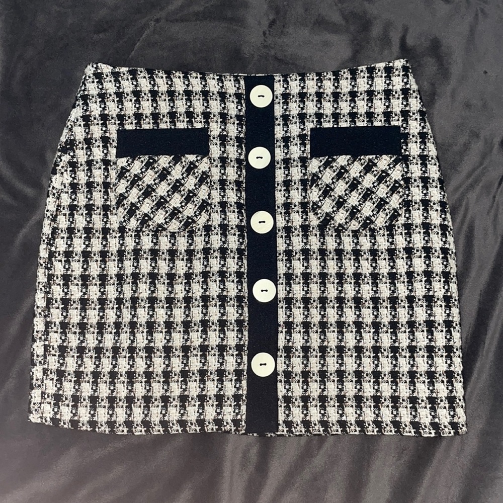 MIDI Tweed pattern skirt